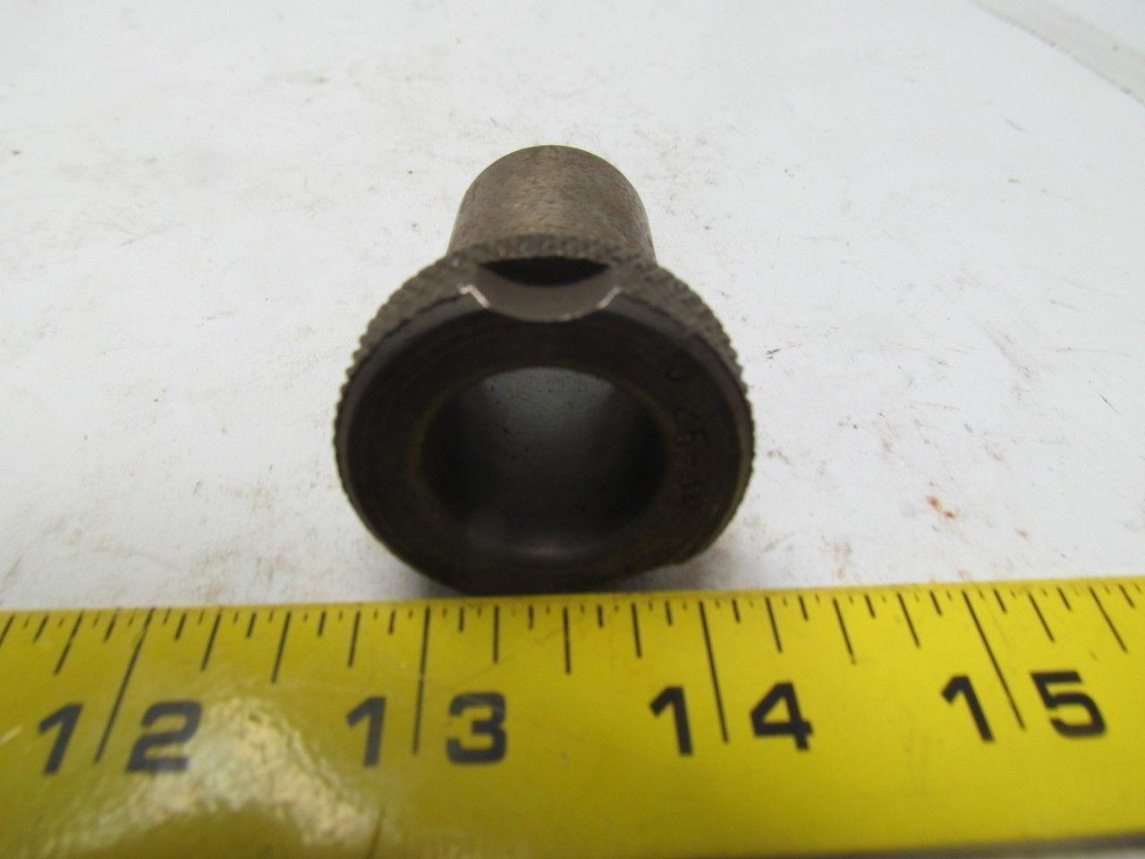 Drill Guide Bushing 25/32" ID x 1" OD x 1-7/8" L Flanged Slip Fix Lot of 3
