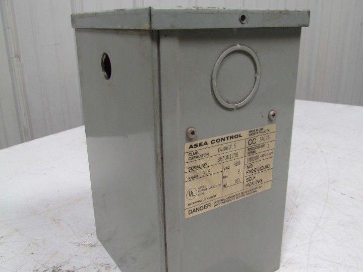 ASEA Control C484G7.5 Individual Capacitor 3-phase 480VAC 60Hz 7.5KVAR