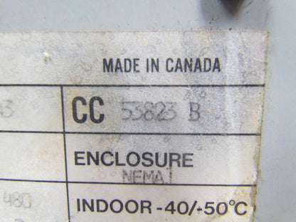 ASEA Inc. 53823 B Individual capacitor 3-Phase 480VAC 60Hz 10KVAR