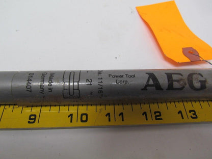 AEG 014407 Masonary Rotary Hammer Bit 11/16" x 21" 14-1/4" Drilling length