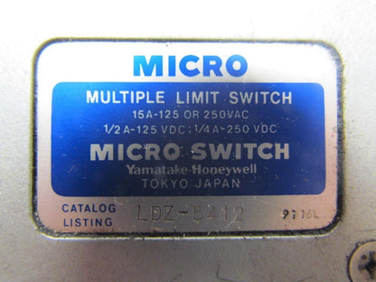Yamatake-Honeywell LDZ-5412 Micro/multiple limit switch 4 points 15A-125/250VAC
