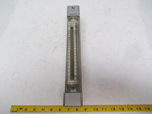 Gilmont GF-4540-1250 Accucal flow meter gallons per hour w/3/8" hose barb