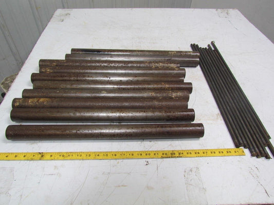 Conveyor roller 1.9" dia 24" between rails 7/16" pin retained Hex shaft