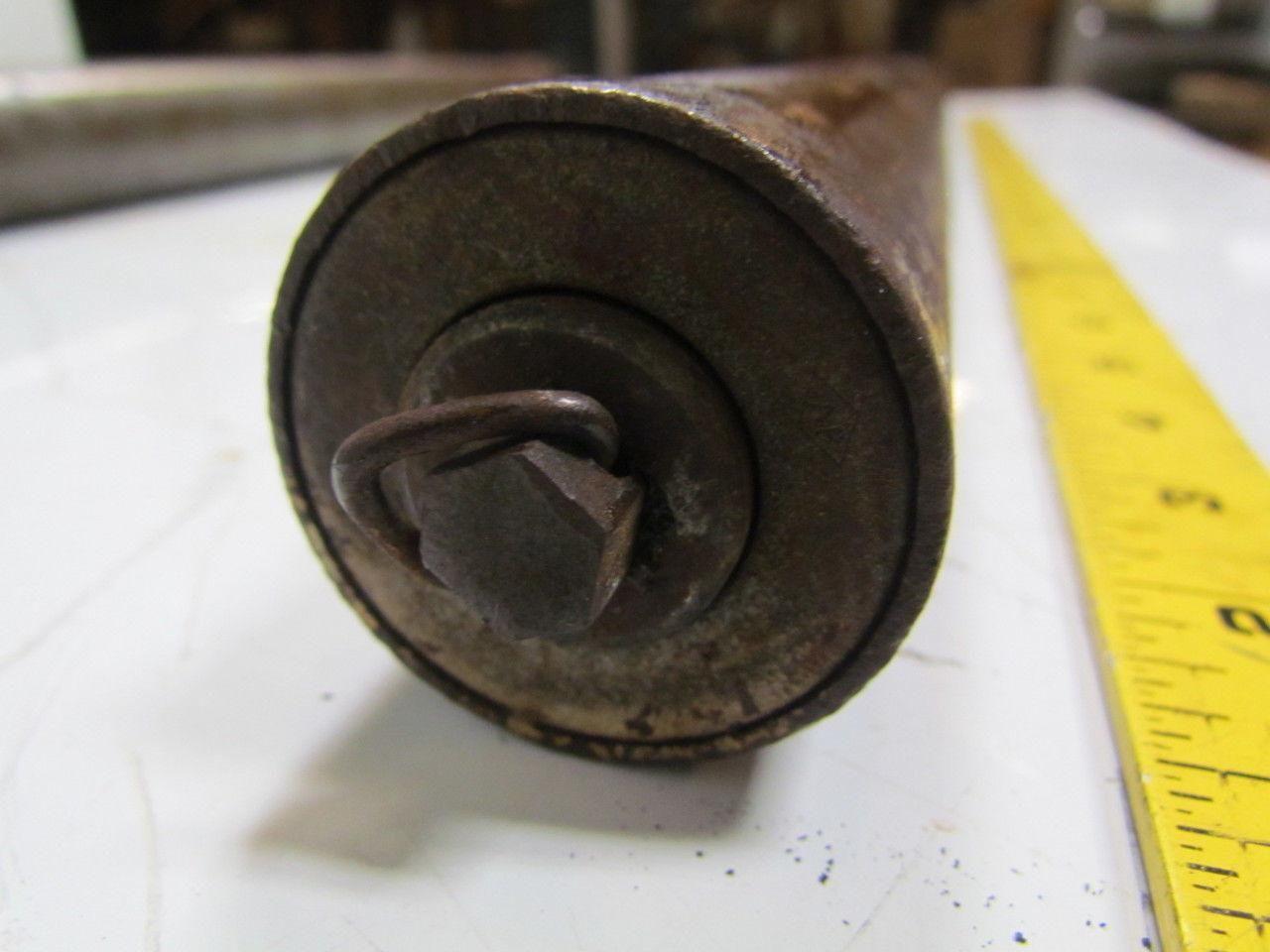 Conveyor roller 1.9" dia 24" between rails 7/16" pin retained Hex shaft