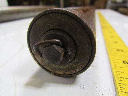 Conveyor roller 1.9" dia 24" between rails 7/16" pin retained Hex shaft