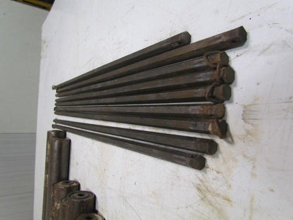 Conveyor roller 1.9" dia 24" between rails 7/16" pin retained Hex shaft