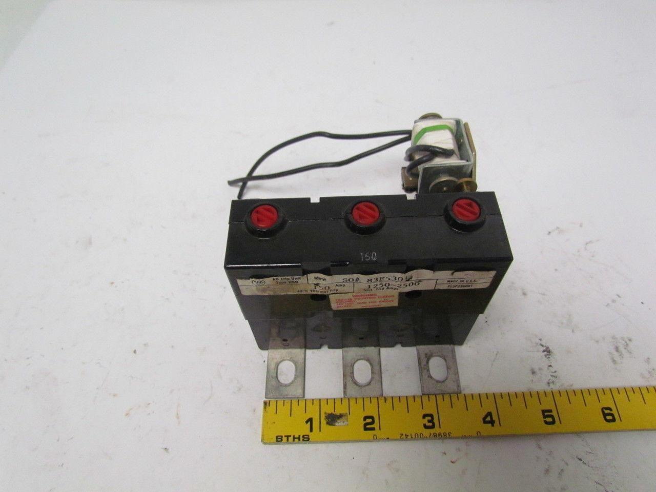 Westinghouse 83E5301 Magnetic adjustable trip circuit breaker 150 A 3 pole