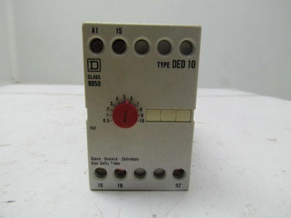Square D Class 9050 type DED Star delta timer 110VAC 0.5-10 Sec. Adjustable