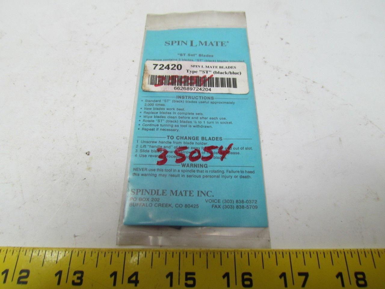 Spin L Mate 72420 Type St Replacement Blades Lot of 3 packs of 3 Blades per pack