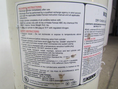 Kidde IND-45 ABC Fire Extinguisher Tank w/Actuator