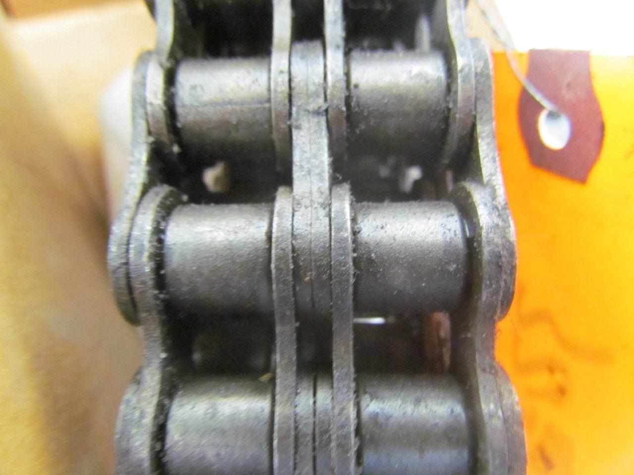 Acme&REX 12B-2 Roller chain double strand riveted lot of 2 appx.32"&64" long