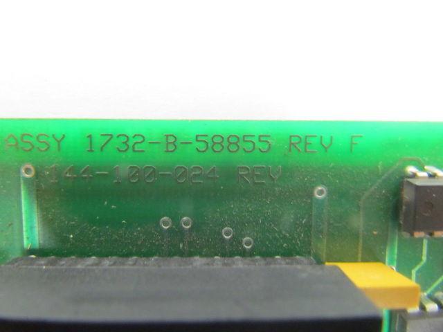 Branson 1732-B-58855 Rev.F Control Board as is missing a piece