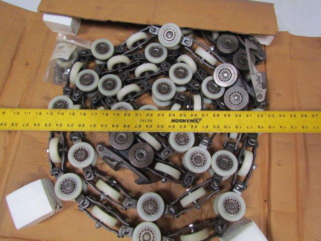 Unibilt 16' Nylon Wheel overhead conveyor chain w/3 links part# 21351 4" pitch