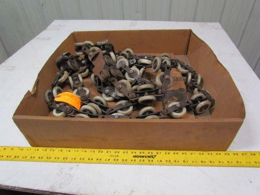 Unibilt 16' Nylon Wheel overhead conveyor chain w/3 links part# 21351 4" pitch