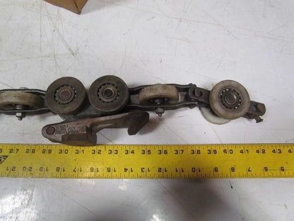 Unibilt 16' Nylon Wheel overhead conveyor chain w/3 links part# 21351 4" pitch