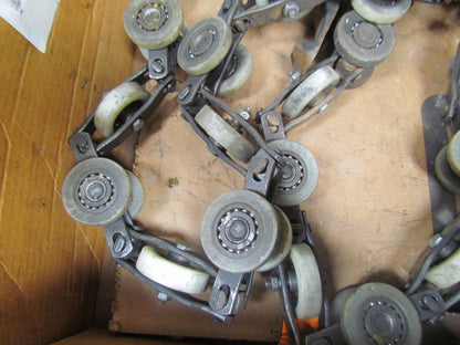 Unibilt 13' Nylon wheel overhead conveyor chain w/3 links part# 20049-1 4" pitch