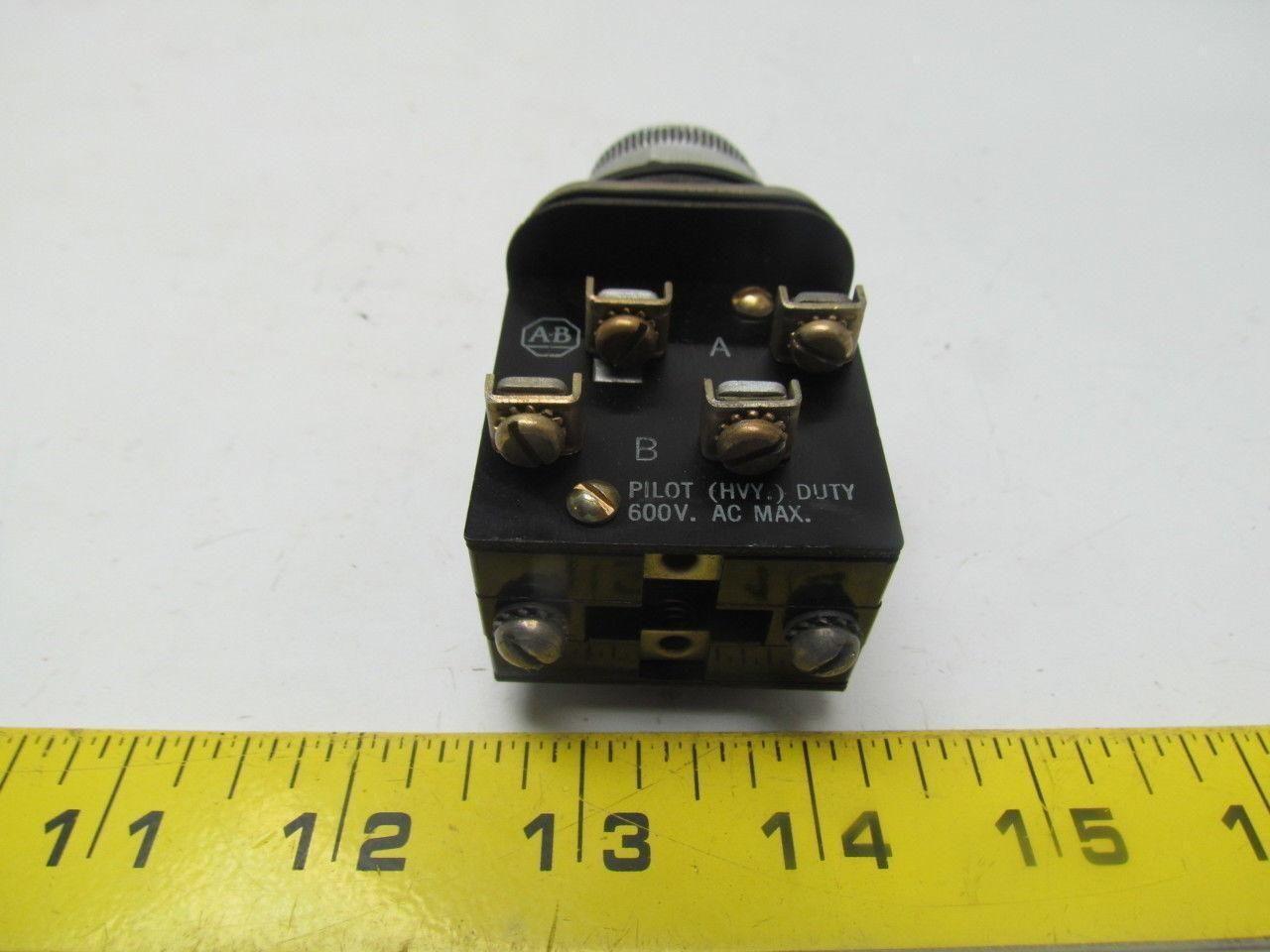 Allen Bradley 800T-KD1 KD1B59 30mm Selector PB Cam w/ 2 Pilot Blocks Green