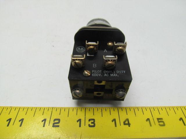 Allen Bradley 800T-KD1 KD1B59 30mm Selector PB Cam w/ 2 Pilot Blocks Green
