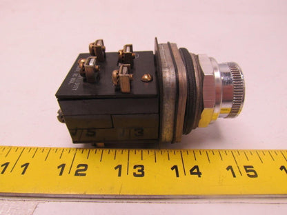 Allen Bradley 800T-KD1 KD1B59 30mm Selector PB Cam w/ 2 Pilot Blocks Green