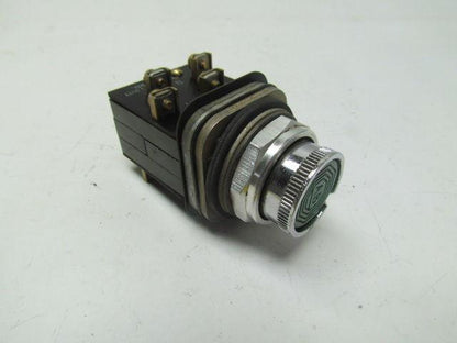 Allen Bradley 800T-KD1 KD1B59 30mm Selector PB Cam w/ 2 Pilot Blocks Green