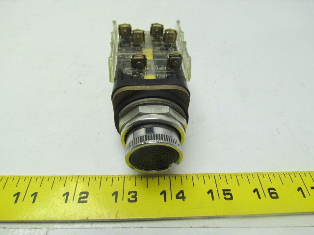 Allen Bradley 800T-KD1-VD2-VD3-VD4-XA2 30mm Cam Selector PB w/ 4 Contacts Black