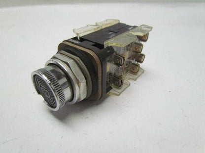 Allen Bradley 800T-KD1-VD2-VD3-VD4-XA2 30mm Cam Selector PB w/ 4 Contacts Black