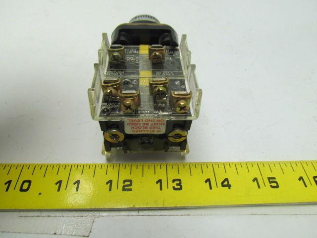 Allen Bradley 800T-KD1-VD2-VD3-VD4-XA2 30mm Cam Selector PB w/ 4 Contacts Black