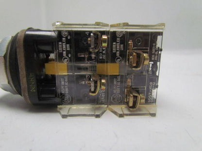 Allen Bradley 800T-KD1-VD2-VD3-VD4-XA2 30mm Cam Selector PB w/ 4 Contacts Black