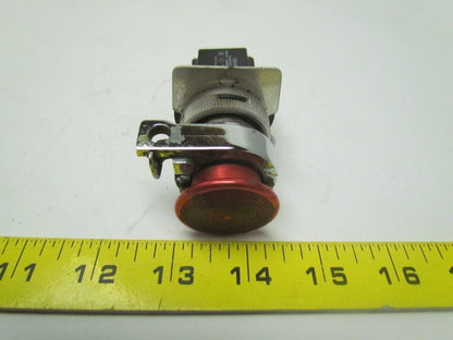 Square D Class 9001 type T metal mushroom head operator pushbutton 30mm