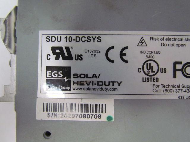 Sola 5DU 10-24 5DU 10-DCS yS Din Rail mounted 24VDC UPS