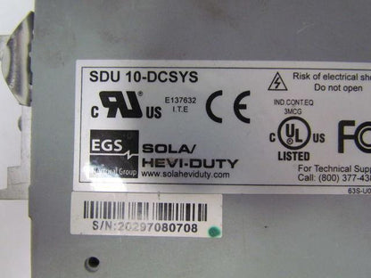Sola 5DU 10-24 5DU 10-DCS yS Din Rail mounted 24VDC UPS