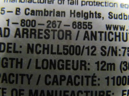 Norguard NCHLL500/12 Load arrestor 1100 Lb cap. 36 Ft. Cable length arrester