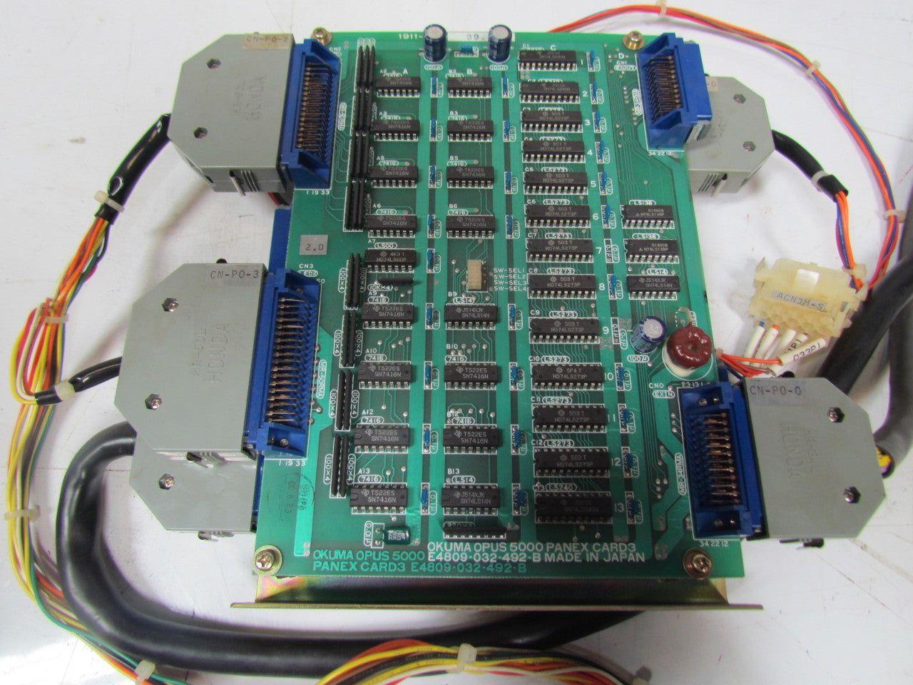Okuma Opus 5000 E4809-032-492-B Panex Card 2 & 3 circuit Boards