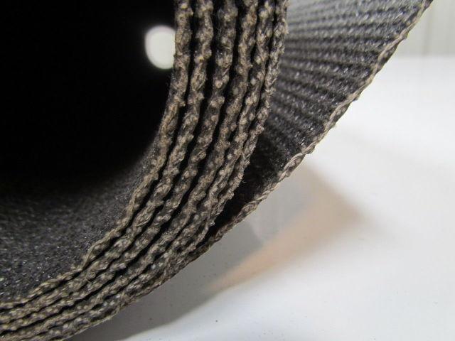 1 ply friction coated woven black conveyor belt 9'x47.5"x0.104"