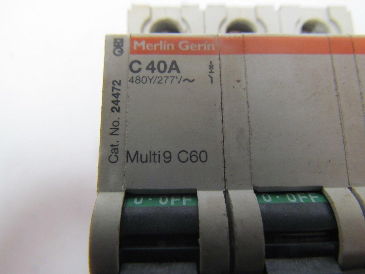 Merlin Gerin C40A 24472 277/480V Multi 9 circuit breaker 3-pole