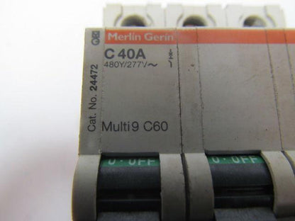 Merlin Gerin C40A 24472 277/480V Multi 9 circuit breaker 3-pole