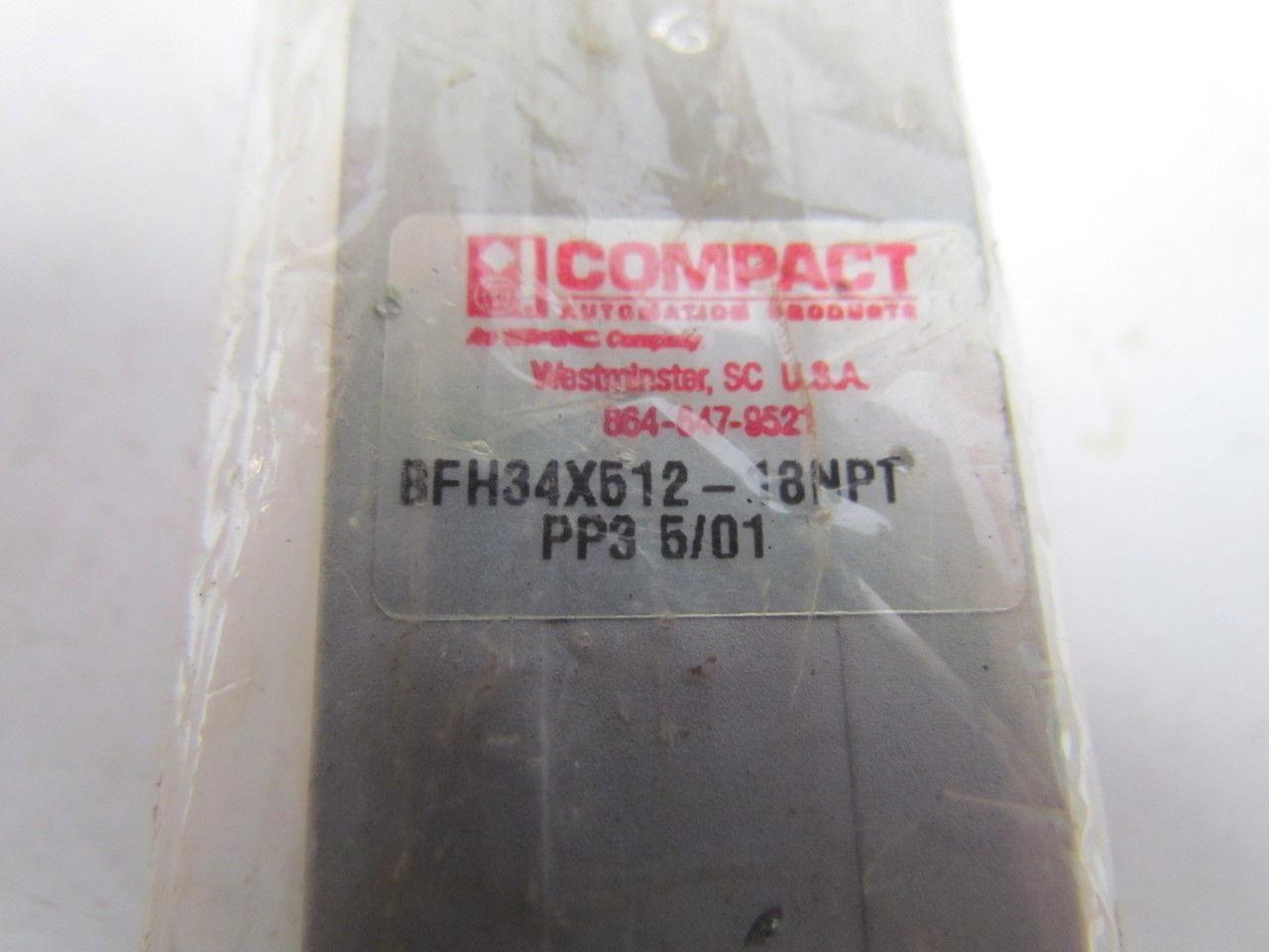 Compact Air BFH34X512-18NPT Pneumatic Air Cylinder 3/4" Bore 5-1/2" Stroke