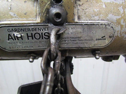 Gardner Denver Cooper 300LB Air Pneumatic Chain Hoist 14'6"Lift Axial Piston