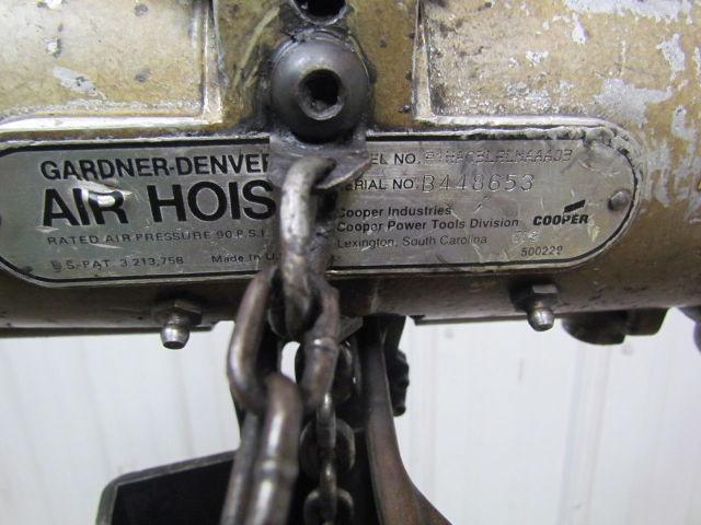 Gardner Denver Cooper 300LB Air Pneumatic Chain Hoist 14'6"Lift Axial Piston