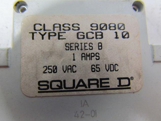 Square D GCB 10 Ser.B Thermal magnetic circuit breaker 1A 250VAC 65VDC Lot of 8