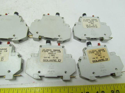 Square D GCB 10 Ser.B Thermal magnetic circuit breaker 1A 250VAC 65VDC Lot of 8