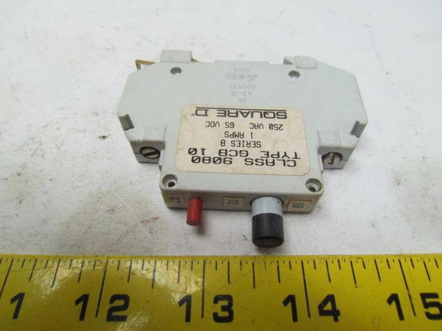 Square D GCB 10 Ser.B Thermal magnetic circuit breaker 1A 250VAC 65VDC Lot of 8