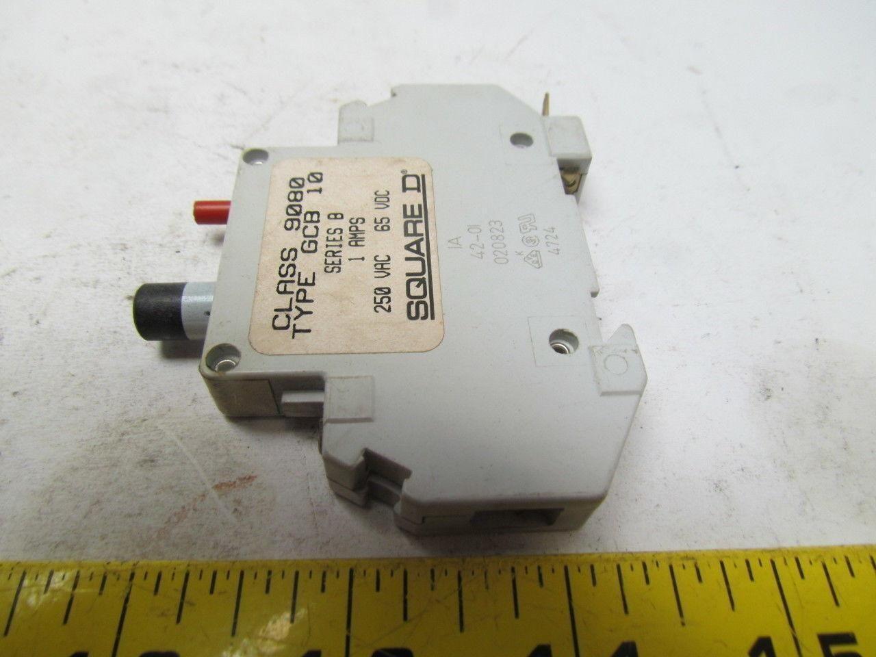 Square D GCB 10 Ser.B Thermal magnetic circuit breaker 1A 250VAC 65VDC Lot of 8