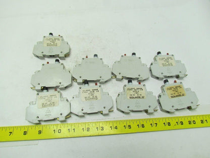 Square D GCB 10 Ser.B Thermal magnetic circuit breaker 1A 250VAC 65VDC Lot of 8