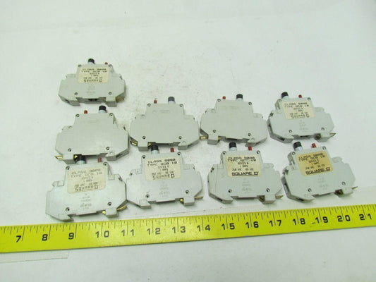Square D GCB 10 Ser.B Thermal magnetic circuit breaker 1A 250VAC 65VDC Lot of 8
