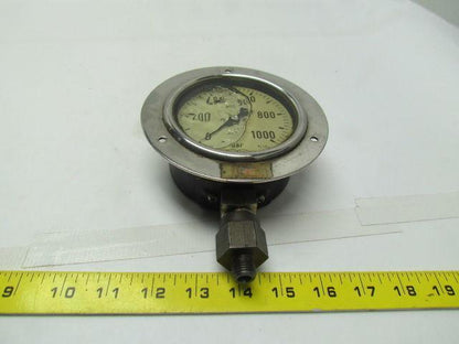VDO OTA 3-1/2"face panel mount 0-1000bar gauge oil filled bottom connect 1/4"npt