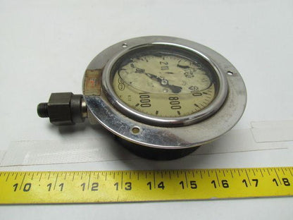 VDO OTA 3-1/2"face panel mount 0-1000bar gauge oil filled bottom connect 1/4"npt