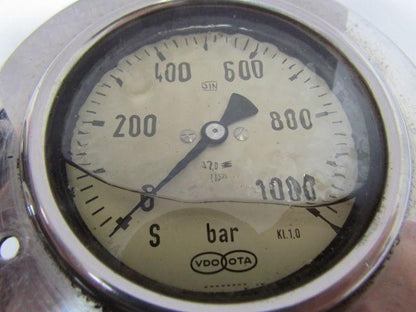 VDO OTA 3-1/2"face panel mount 0-1000bar gauge oil filled bottom connect 1/4"npt
