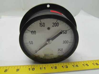 Ashcroft Q-8452 4-1/2" 0-350 PSI pressure gauge 1/4"NPT New