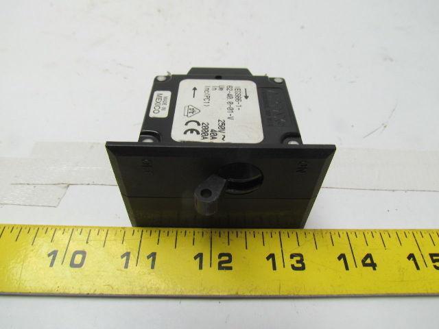 Airpax IEGS66-1-62-40.0-01V Circuit Breaker 240V FL Amp 40 50/60Hz Delay 62